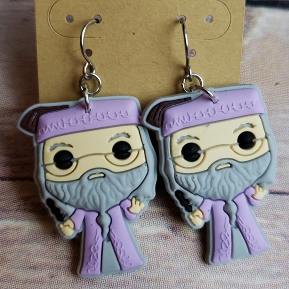New Dumbledore Harry Potter Dangle Earrings - Picture 2 of 5